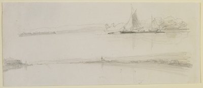 Two scenes by a river, 1858 by James Abbott McNeill Whistler